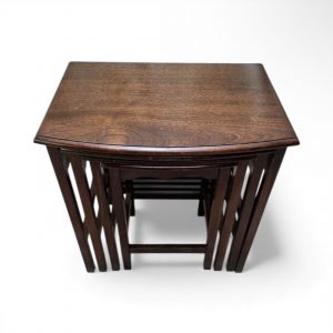 Vintage Mid-Century Set of Four Nesting Tables / c. 1960 / Solid Wood / FREE DELIVERY - Image 8