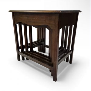 Vintage Mid-Century Set of Four Nesting Tables / c. 1960 / Solid Wood / FREE DELIVERY - Image 5