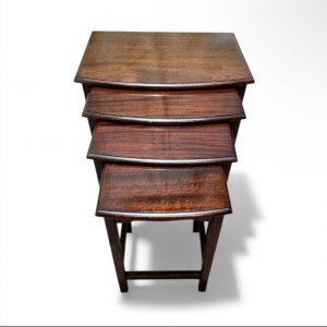 Vintage Mid-Century Set of Four Nesting Tables / c. 1960 / Solid Wood / FREE DELIVERY