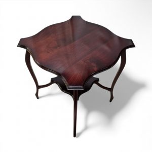 Vintage Mahogany Side Table / c. 1960 / Elegant Curved Design / FREE DELIVERY - Image 4