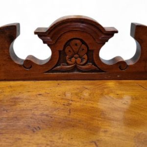 Antique Victorian Walnut Side Cabinet / c1880 / Carved Pediment / FREE DELIVERY - Image 4
