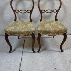 Antique Victorian Balloon-Back Chairs / Late 19th Century / Set of Two / FREE DELIVERY - Image 9