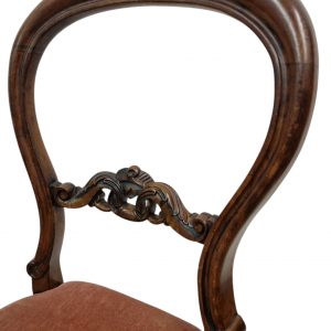 Antique Victorian Balloon-Back Chairs / Set of 2 / c. 1880–1900 / Carved Details / FREE DELIVERY - Image 5