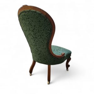 Victorian Button-Back Nursing Chair / c.1880 / Green Upholstery / FREE DELIVERY - Image 9