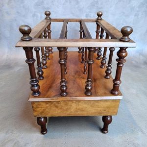 Antique Victorian Wooden Canterbury Magazine Rack / c. 1850 / Turned Spindles / FREE DELIVERY - Image 4
