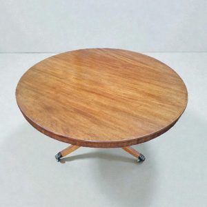 Antique Edwardian Tilt-Top Pedestal Table / c.1905 / Lion-Paw Brass Castors / FREE DELIVERY - Image 10