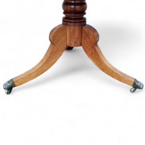 Antique Edwardian Tilt-Top Pedestal Table / c.1905 / Lion-Paw Brass Castors / FREE DELIVERY - Image 9