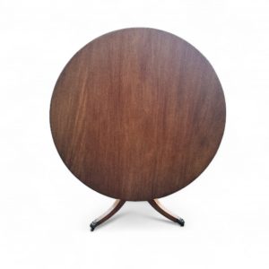 Antique Edwardian Tilt-Top Pedestal Table / c.1905 / Lion-Paw Brass Castors / FREE DELIVERY - Image 5