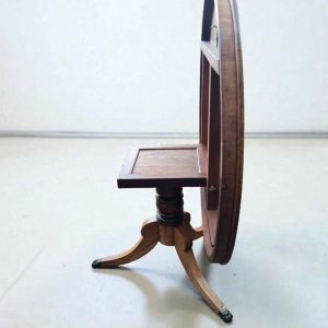 Antique Edwardian Tilt-Top Pedestal Table / c.1905 / Lion-Paw Brass Castors / FREE DELIVERY - Image 4