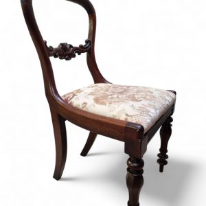 Antique Pair of Victorian Balloon-Back Side Chairs / c.1860–1880 / FREE DELIVERY - Image 5