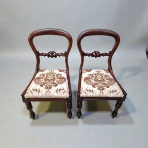 Antique Pair of Victorian Balloon-Back Side Chairs / c.1860–1880 / FREE DELIVERY - Image 2