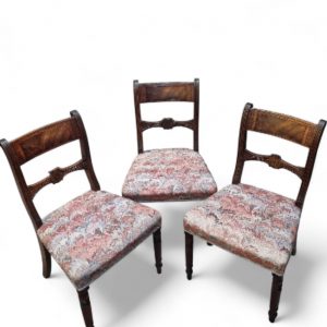 Antique Victorian Carved Side Chairs / Set of Three / c.1870 / FREE DELIVERY - Image 1