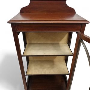 Antique Edwardian Glazed Bookcase / Small Display Cabinet / c.1910 / FREE DELIVERY - Image 10