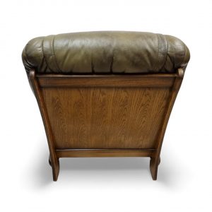 Vintage Leather Armchair / Solid Oak Frame / c1970 / FREE DELIVERY - Image 11