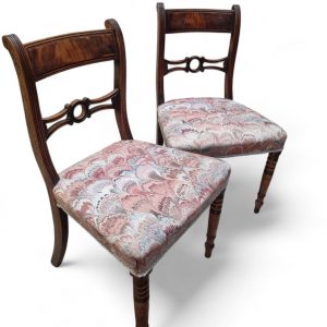 Antique Wooden Dining Chairs / c1880 / Set of 2 / FREE DELIVERY