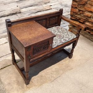 Vintage Old Charm Wood Brothers / Telephone Table / Tudor Brown / c.1970 / FREE DELIVERY - Image 10