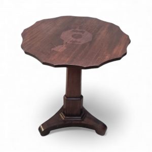 Vintage Scalloped-Top Pedestal Occasional Table / Early 20th Century / FREE DELIVERY