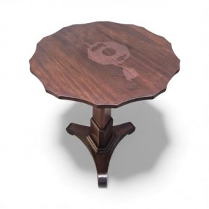 Vintage Scalloped-Top Pedestal Occasional Table / Early 20th Century / FREE DELIVERY - Image 5