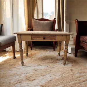 Antique Victorian Pine Farmhouse Table / Drawer / c1880 / FREE DELIVERY - Image 1