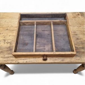 Antique Victorian Pine Farmhouse Table / Drawer / c1880 / FREE DELIVERY - Image 6