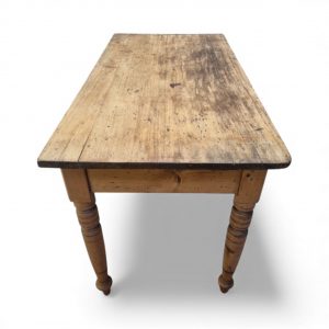 Antique Victorian Pine Farmhouse Table / Drawer / c1880 / FREE DELIVERY - Image 2