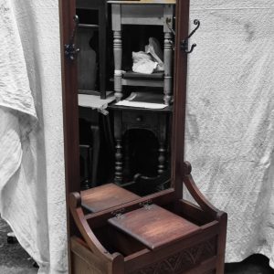 Vintage Old Charm Oak Wood Bros Hall Stand / Umbrella Compartment / c1960 / FREE DELIVERY - Image 10