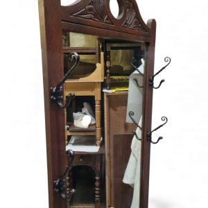 Vintage Old Charm Oak Wood Bros Hall Stand / Umbrella Compartment / c1960 / FREE DELIVERY - Image 8