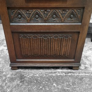 Vintage Old Charm Oak Wood Bros Hall Stand / Umbrella Compartment / c1960 / FREE DELIVERY - Image 4