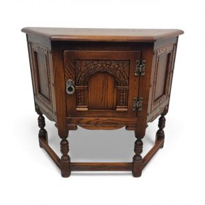 Vintage Old Charm Wood Bros Oak Side Cabinet / c1970 / FREE DELIVERY