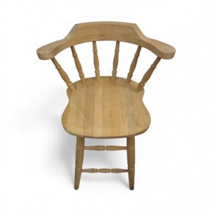 Vintage Solid Oak High Stool / Bar Chair / c1980 / FREE DELIVERY - Image 10