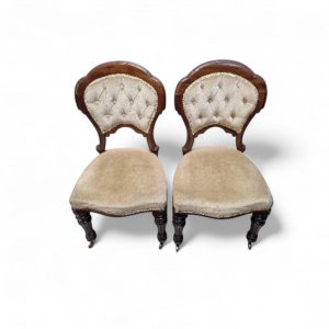 Victorian Upholstered Dining Chairs / c. 1880 / Set of Two / FREE DELIVERY - Image 9