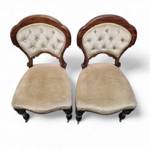 Victorian Upholstered Dining Chairs / c. 1880 / Set of Two / FREE DELIVERY - Image 6