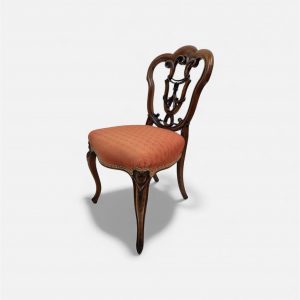 Antique Walnut Side Chair / c.1890 / Pierced Splat Back / FREE DELIVERY - Image 7