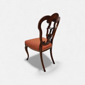 Antique Walnut Side Chair / c.1890 / Pierced Splat Back / FREE DELIVERY - Image 6