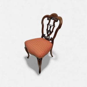 Antique Walnut Side Chair / c.1890 / Pierced Splat Back / FREE DELIVERY - Image 5