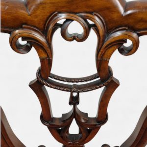Antique Walnut Side Chair / c.1890 / Pierced Splat Back / FREE DELIVERY - Image 4