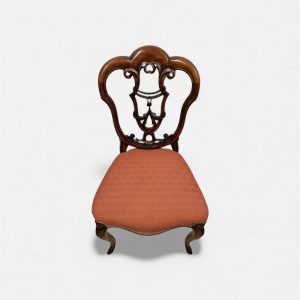 Antique Walnut Side Chair / c.1890 / Pierced Splat Back / FREE DELIVERY - Image 3