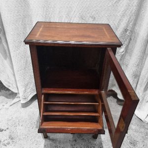 Vintage Mahogany Music abinet / Small Display & Storage Cabinet c.1920 / FREE DELIVERY - Image 9