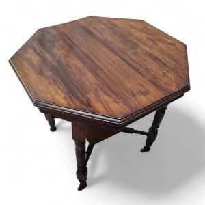 Antique Octagonal Occasional Table / Oak Wood / Late Victorian / FREE DELIVERY - Image 2