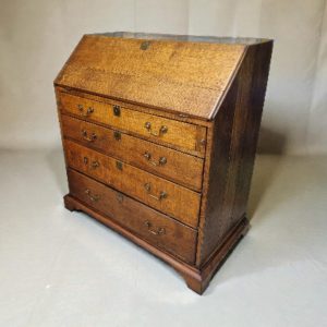 Antique Victorian Oak Writing Bureau / Drop-Front Desk / c1850 / FREE DELIVERY - Image 1