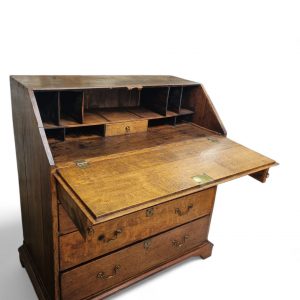 Antique Victorian Oak Writing Bureau / Drop-Front Desk / c1850 / FREE DELIVERY - Image 8