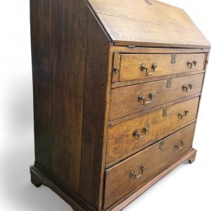 Antique Victorian Oak Writing Bureau / Drop-Front Desk / c1850 / FREE DELIVERY - Image 3