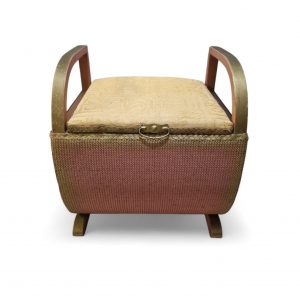 Vintage Lloyd Loom Lusty Style Basket Chair / Storage Stool / FREE DELIVERY - Image 11