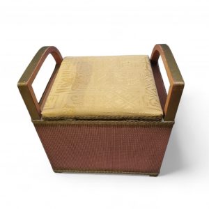 Vintage Lloyd Loom Lusty Style Basket Chair / Storage Stool / FREE DELIVERY - Image 9