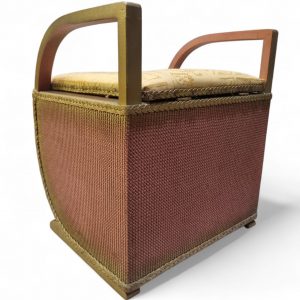 Vintage Lloyd Loom Lusty Style Basket Chair / Storage Stool / FREE DELIVERY - Image 3