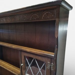 Vintage Oak Sideboard / Glazed Hutch / c1950 / FREE DELIVERY - Image 3