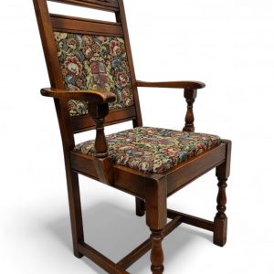 Vintage Old Charm Wood Bros Oak Dining Chairs / Set of 6 / c1970 / FREE DELIVERY - Image 5