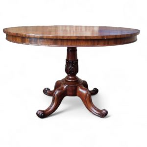 Antique Mahogany Pedestal Table / Original Castors / c1890 / FREE DELIVERY - Image 7