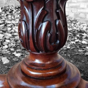 Antique Mahogany Pedestal Table / Original Castors / c1890 / FREE DELIVERY - Image 2