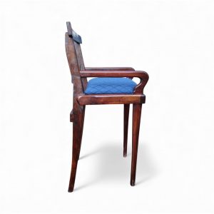 Antique Wooden Low Chair / Needlepoint Seat / c1920 / FREE DELIVERY - Image 6